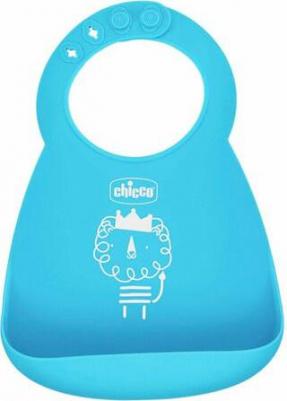 Нагрудник детский, силиконовый для кормления EASY ROLL BIB BLUE – фото 1