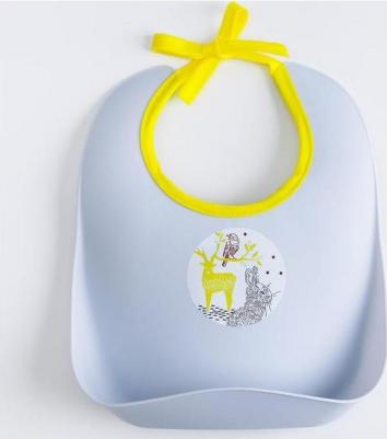 Нагрудник детский с карманом, цвет серый