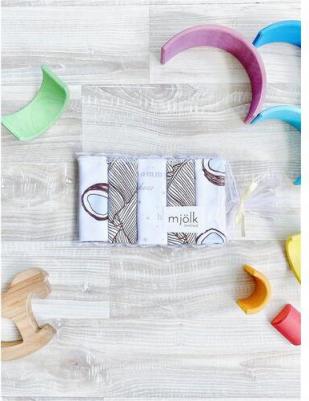 Набор платочков-слюнявчиков Кокосы (20*20см)