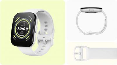 Bip 5 46 mm White Case, Silicone Cream White – фото 1