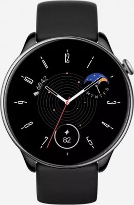 GTR Mini 43 mm Silver Case, Silicone Midnight Black – фото 5