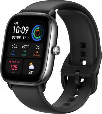 GTS 4 Mini 42 mm Black Case, Silicone Midnight Black