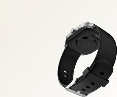 Pop 3s 38 mm Metallic Silver Case, Silicone Black – фото 17