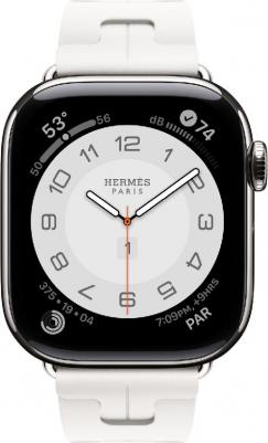 Watch Hermes Series 11 42 mm Natural Titanium Case with Blanc Kilim Single Tour – фото 2