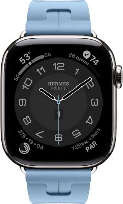 Watch Hermes Series 11 42 mm Natural Titanium Case with Bleu Pastel Kilim Single Tour – фото 2