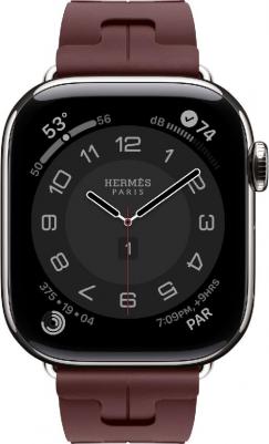 Watch Hermes Series 11 42 mm Natural Titanium Case with Bordeaux Kilim Single Tour – фото 1
