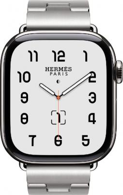 Watch Hermes Series 11 42 mm Natural Titanium Case with Satine Grand H – фото 2