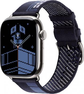 Watch Hermes Series 11 46 mm Natural Titanium Case with Bleu Nuit En Mer