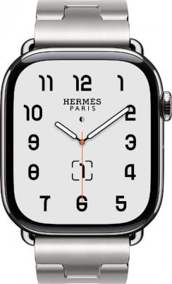 Watch Hermes Series 11 46 mm Natural Titanium Case with Satine Grand H – фото 2