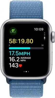 Watch SE (2nd Gen) 40 mm Silver Aluminum Case with Winter Blue Sport Loop – фото 10