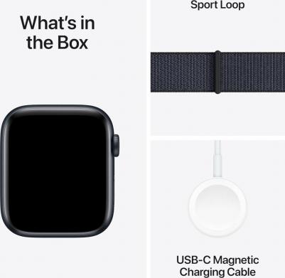 Watch SE (2nd Gen) 44 mm Midnight Aluminum Case with Ink Sport Loop – фото 13