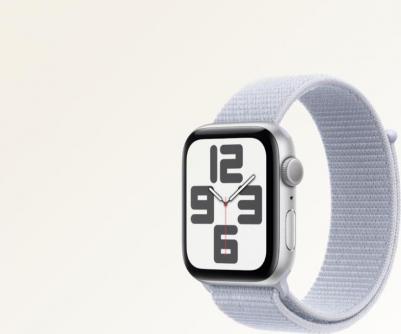 Watch SE (2nd Gen) 44 mm Silver Aluminum Case with Blue Cloud Sport Loop – фото 8