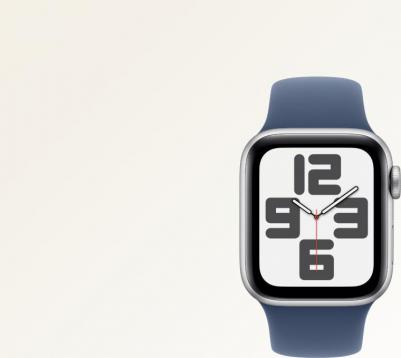 Watch SE (2nd Gen) 44 mm Silver Aluminum Case with Denim Sport Band – фото 2