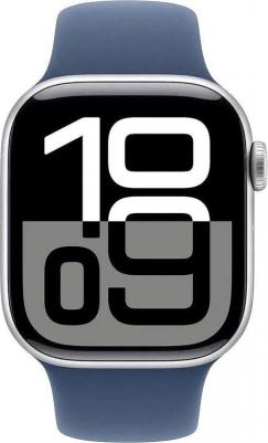 Watch SE (2nd Gen) 44 mm Silver Aluminum Case with Denim Sport Band – фото 11