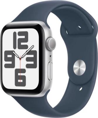 Watch SE (2nd Gen) 44 mm Silver Aluminum Case with Storm Blue Sport Band