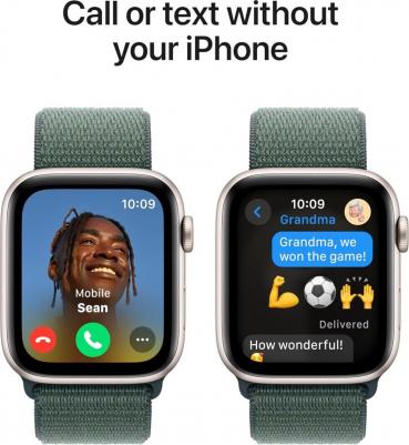 Watch SE (2nd Gen) 44 mm Starlight Aluminum Case with Sage Sport Loop – фото 5