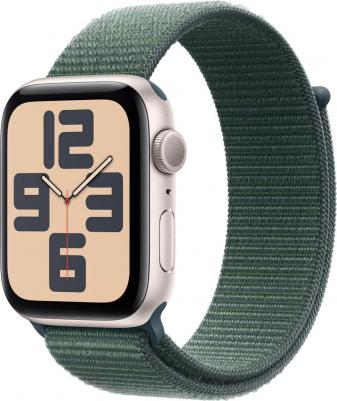 Watch SE (2nd Gen) 44 mm Starlight Aluminum Case with Sage Sport Loop