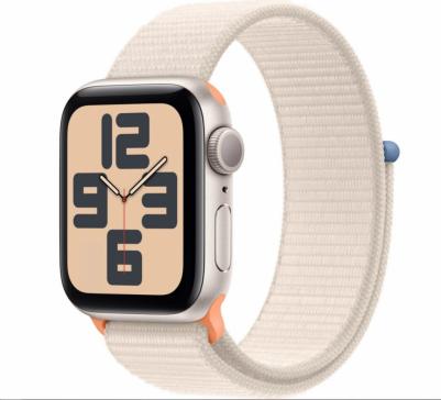 Watch SE (2nd Gen) 44 mm Starlight Aluminum Case with Starlight Sport Loop – фото 3