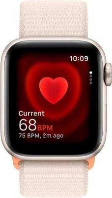 Watch SE (2nd Gen) 44 mm Starlight Aluminum Case with Starlight Sport Loop – фото 9