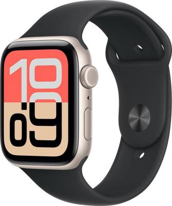 Watch SE (3nd Gen) 40 mm Starlight Aluminum Case with Black Sport Band
