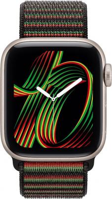 Watch SE (3nd Gen) 40 mm Starlight Aluminum Case with Black Unity - Unity Rhythm Sport Loop – фото 1
