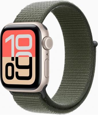 Watch SE (3nd Gen) 40 mm Starlight Aluminum Case with Forest Sport Loop