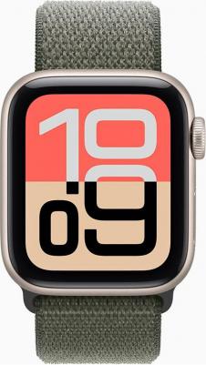 Watch SE (3nd Gen) 40 mm Starlight Aluminum Case with Forest Sport Loop – фото 1