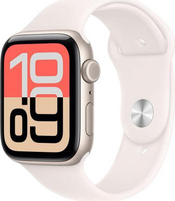 Watch SE (3nd Gen) 44 mm Starlight Aluminum Case with Light Blush Sport Band