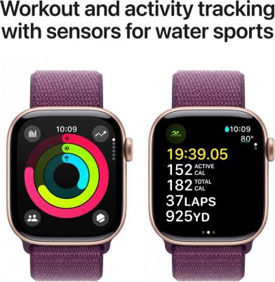 Watch Series 10 42 mm Rose Gold Aluminum Case with Plum Sport Loop – фото 7