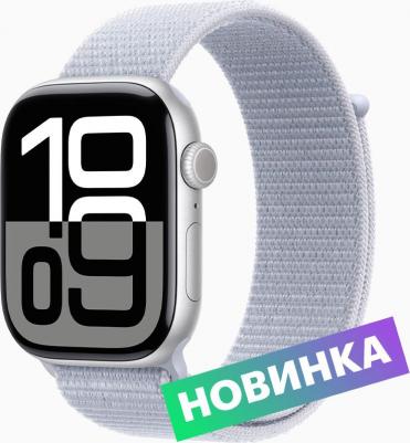 Watch Series 10 42 mm Silver Aluminum Case with Blue Cloud Sport Loop – фото 10