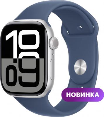 Watch Series 10 42 mm Silver Aluminum Case with Denim Sport Band – фото 6