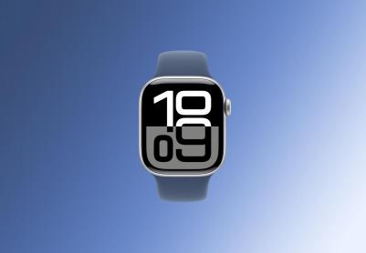 Watch Series 10 42 mm Silver Aluminum Case with Denim Sport Band – фото 11