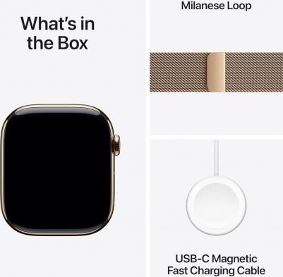 Watch Series 10 46 mm Gold Titanium Case with Gold Milanese Loop – фото 14