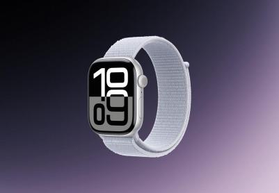 Watch Series 10 46 mm Silver Aluminum Case with Blue Cloud Sport Loop – фото 12