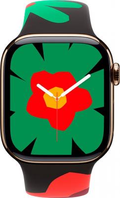 Watch Series 11 42 mm Gold Titanium Case with Black Unity Bloom Sport Band – фото 2