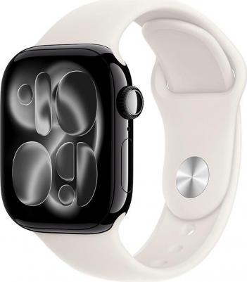 Watch Series 11 42 mm Jet Black Aluminum Case with Starlight Sport Band