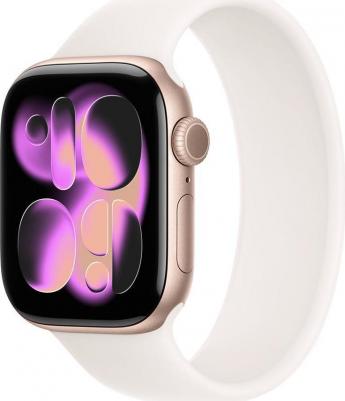 Watch Series 11 42 mm Rose Gold Aluminum Case with Light Blush Solo Loop