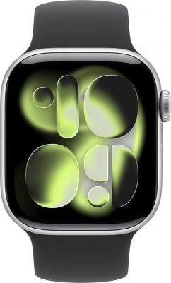 Watch Series 11 42 mm Silver Aluminum Case with Black Solo Loop – фото 1