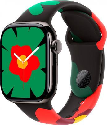 Watch Series 11 42 mm Slate Titanium Case with Black Unity Bloom Sport Band