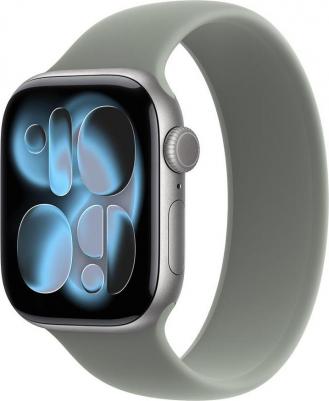 Watch Series 11 42 mm Space Gray Aluminum Case with Green Gray Solo Loop