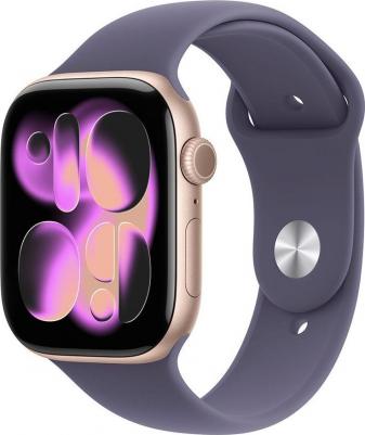 Watch Series 11 46 mm Rose Gold Aluminum Case with Purple Fog Sport Band