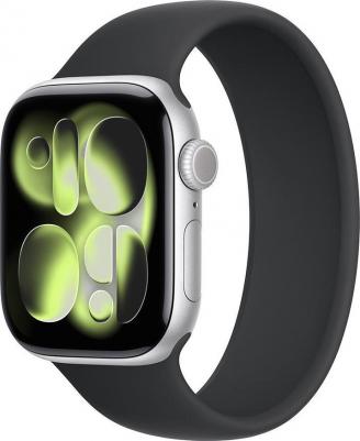 Watch Series 11 46 mm Silver Aluminum Case with Black Solo Loop