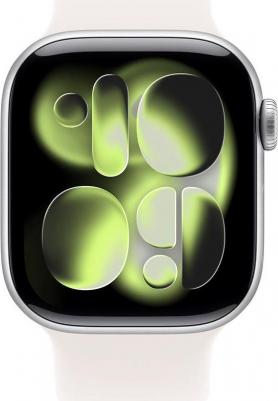 Watch Series 11 46 mm Silver Aluminum Case with Light Blush Solo Loop – фото 1