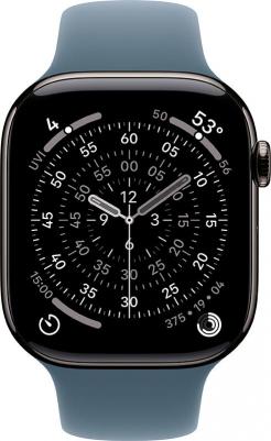 Watch Series 11 46 mm Slate Titanium Case with Anchor Blue Sport Band – фото 1