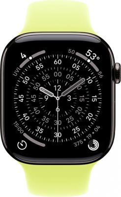 Watch Series 11 46 mm Slate Titanium Case with Neon Yellow Sport Band – фото 1