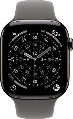 Watch Series 11 46 mm Slate Titanium Case with Stone Gray Sport Band – фото 2