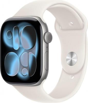 Watch Series 11 46 mm Space Gray Aluminum Case with Starlight Sport Band