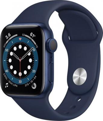 Watch Series 6 40 mm Blue Aluminum Case with Deep Navy Sport Band – фото 1