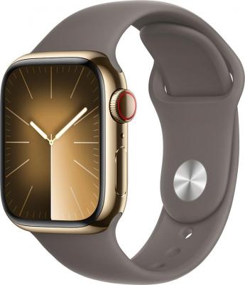 Watch Series 9 41 mm Gold Stainless Steel Case with Clay Sport Band
