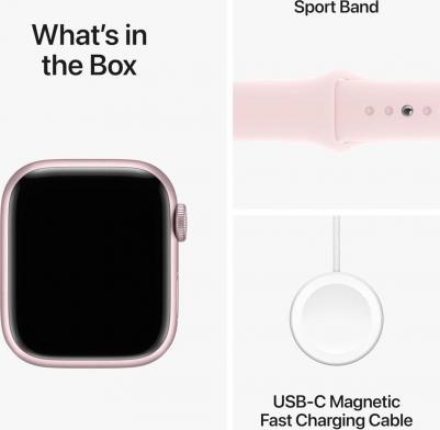 Watch Series 9 41 mm Pink Aluminum Case with Light Pink Sport Band – фото 13